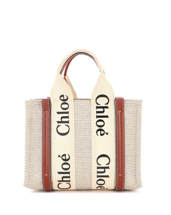 Woody Tote Canvas with Leather Small