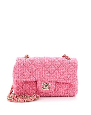 Classic Single Flap Bag Quilted Tweed Mini