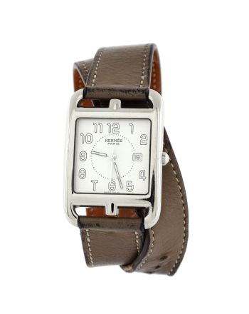 Cape Cod Double Tour Quartz Watch Stainless Steel and Leather 29