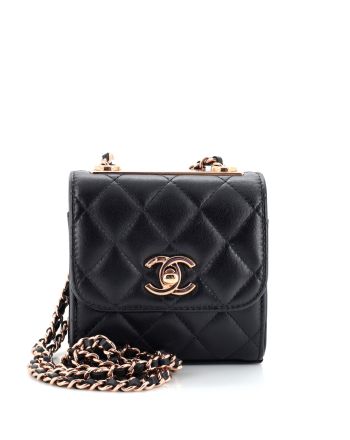 Trendy CC Clutch with Chain Quilted Lambskin Small